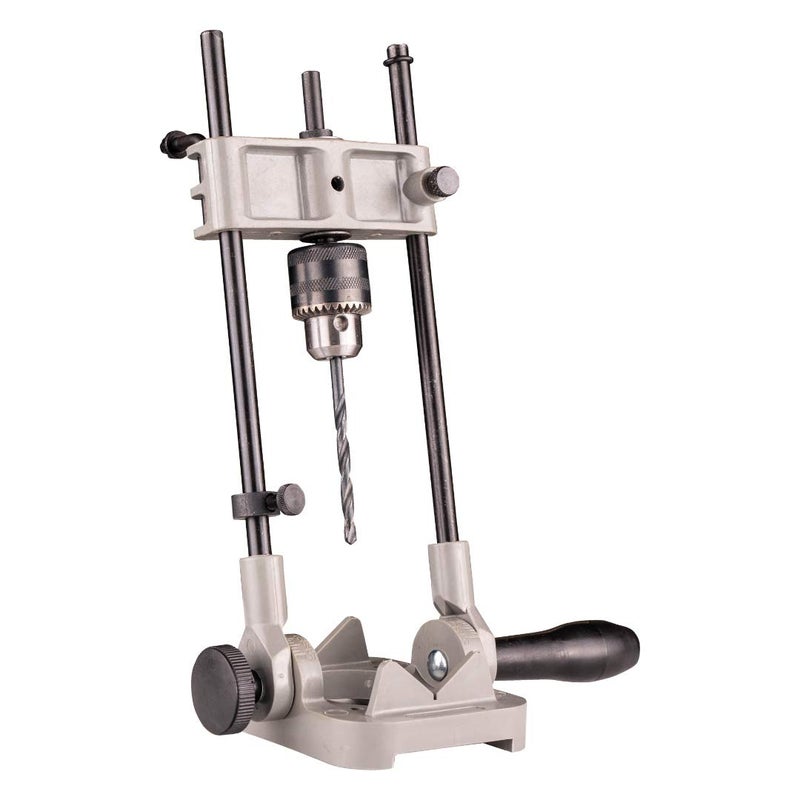 General Tools Precision Drill Guide For 38Inch or 12Inch Power Drills Portable Lightweight Folds Flat for Storage Silver