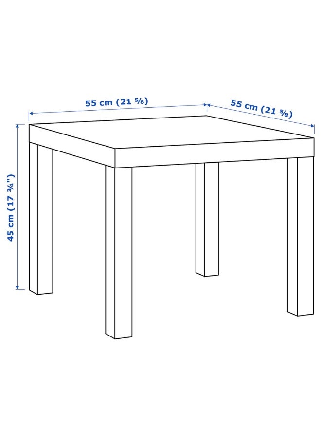 طاولة جانبية، أبيض، 55×55 سم - Image 5
