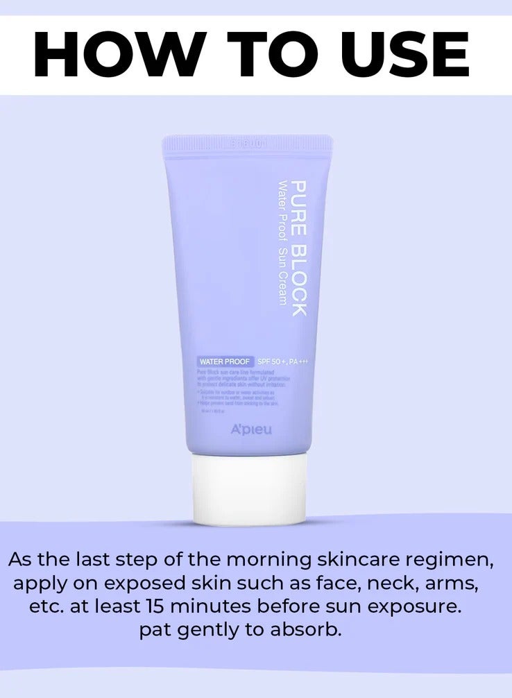 A'Pieu Pure Block Water Proof Sun Cream SPF50+, 50mL - Image 2