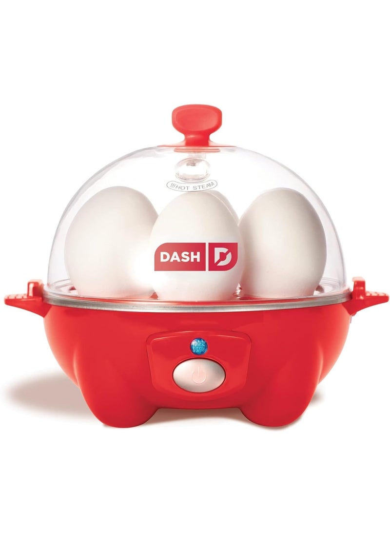 Dash Dash Rapid Egg Cooker: 6 Egg Capacity Electric Egg Cooker for Hard Boiled Eggs, Poached Eggs, Scrambled Eggs, or Omelets with Auto Shut Off Feature, Red  - Image 1