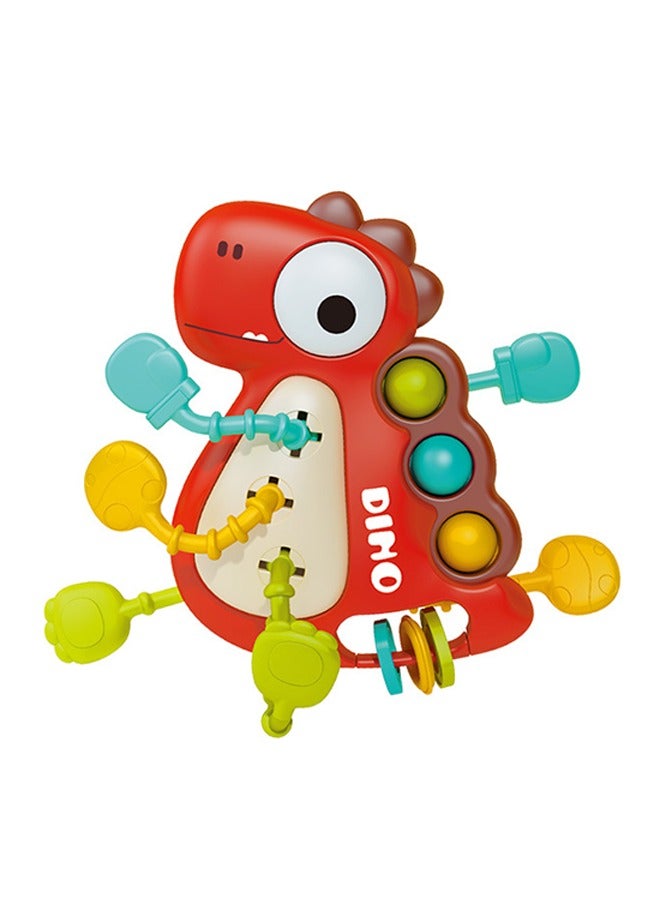 Montessori Toy for Baby 0-2 Years Old, Cute Dragon Design Baby Sensory Teething Toys with Rattles for Toddlers Boy Girl Birthday Gifts(dino) - Image 1