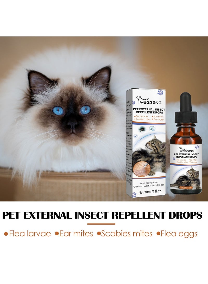 YEGBONG Flea and Tick Drops for Dogs and Cats, Fast Acting Flea Treatment, Flea and Tick Prevention for Dogs and Cats, Safe and Effective - Image 2