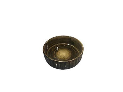 Caffeine Ceramic Handmade Wood Brown Serving Bowl (Set of 4) - Image 3