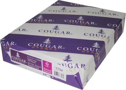 Limited Papers (TM) Cougar Opaque White Smooth 60 Pound. 8.5"x11" 500 Sheets - Image 2