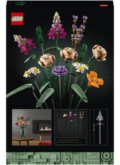 LEGO LEGO Icons Flower Bouquet 10280 Building Blocks Gift Toy Set; Flowers Botanical Collection (756 Pieces)  - Image 5
