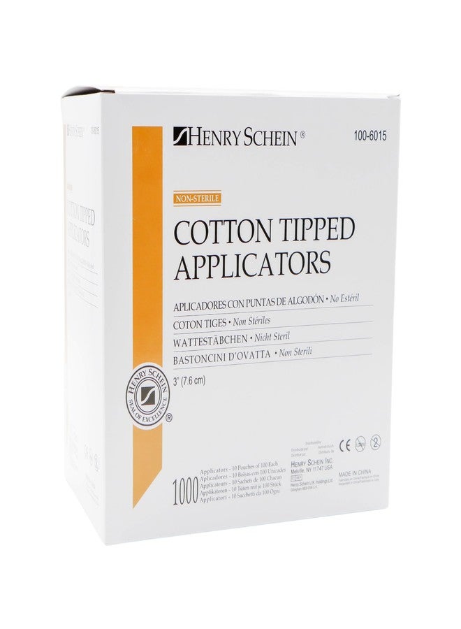 Henry Schein Cotton Tipped Applicators, 3 inches, Non-Sterile, Wood Handle, Single Use, 1000/Box - Image 5