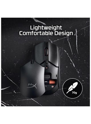 HyperX Pulsefire Haste 2 Core Wireless Gaming Mouse – 12,000 DPI, 6 Buttons, TTC Gold Switches, 1,000Hz Polling, LED RGB, Dual Wireless (2.4GHz/Bluetooth), 70g, 100-Hour Battery - Black | 8R2E6AA - view 5