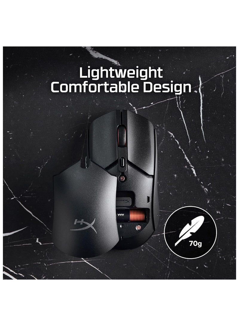 HYPERX Pulsefire Haste 2 Core Wireless Gaming Mouse – 12,000 DPI, 6 Buttons, TTC Gold Switches, 1,000Hz Polling, LED RGB, Dual Wireless (2.4GHz/Bluetooth), 70g, 100-Hour Battery, Symmetrical Shape, NGENUITY Customization, NVIDIA Reflex Compatible | 8R2E6AA - Image 5
