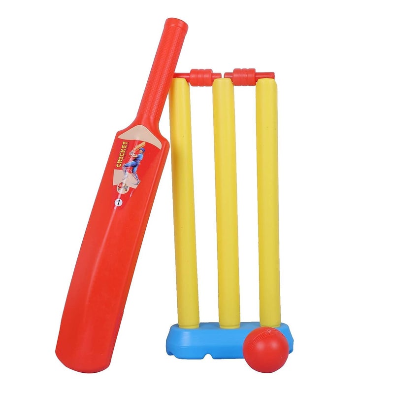 endevi Cricket Kit for Kids Plastic Set of 1.5 to 4 Year Boys for Physical Activity Bat & Ball Set Playing Outdoor and Indoor Baby. Sports Game Toy Best Birthday Gift, Multicolor - Image 1
