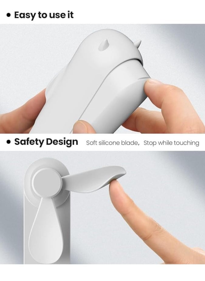 ANYOUI - Handheld fan, 3 in 1 mini handheld fan, portable USB charging fan, 270° adjustable small pocket fan with 2000mAh power bank, suitable for travel, outdoor - Image 1