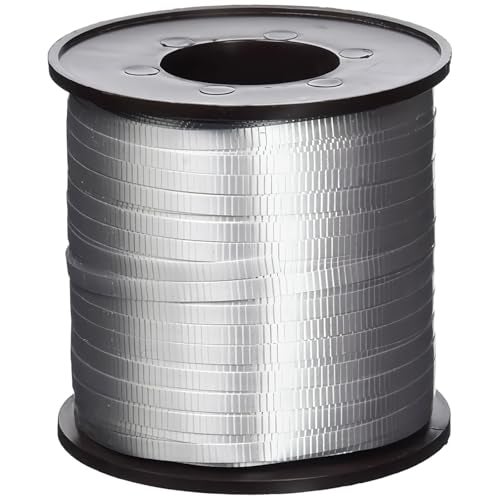 Unique Party Unique 500 Yards Elegant Silver Curling Ribbon 1 Roll Of Premium Plastic Durable Perfect For Every Occasion - Image 1