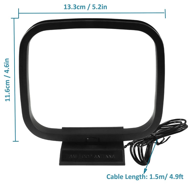 AEDIKO FM Radio Antenna 75 Ohm FM Antenna FM Coax Antenna and AM Loop Antenna with 3 Connectors for Indoor Home Stereo Receiver AV Audio Home Theater Receiver Power - Image 5