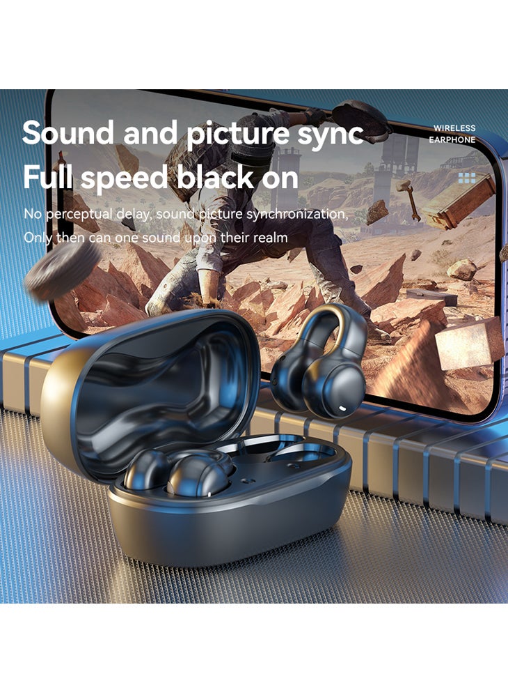 Chomel New ear clip bone conduction Bluetooth headset, non-in-ear sports digital display, long battery life earphone - Image 2