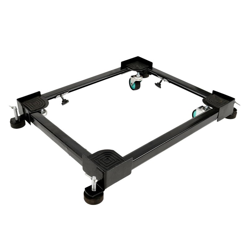 RISSACHI Adjustable Washing Machine TrolleyStand with 4 Anti Vibration Pads for Front Top Load Supports Up to 150kg Suitable for Dishwasher Fridge Air Cooler IFB Refrigerator - Image 1