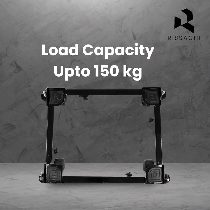 RISSACHI Adjustable Washing Machine TrolleyStand with 4 Anti Vibration Pads for Front Top Load Supports Up to 150kg Suitable for Dishwasher Fridge Air Cooler IFB Refrigerator - Image 4