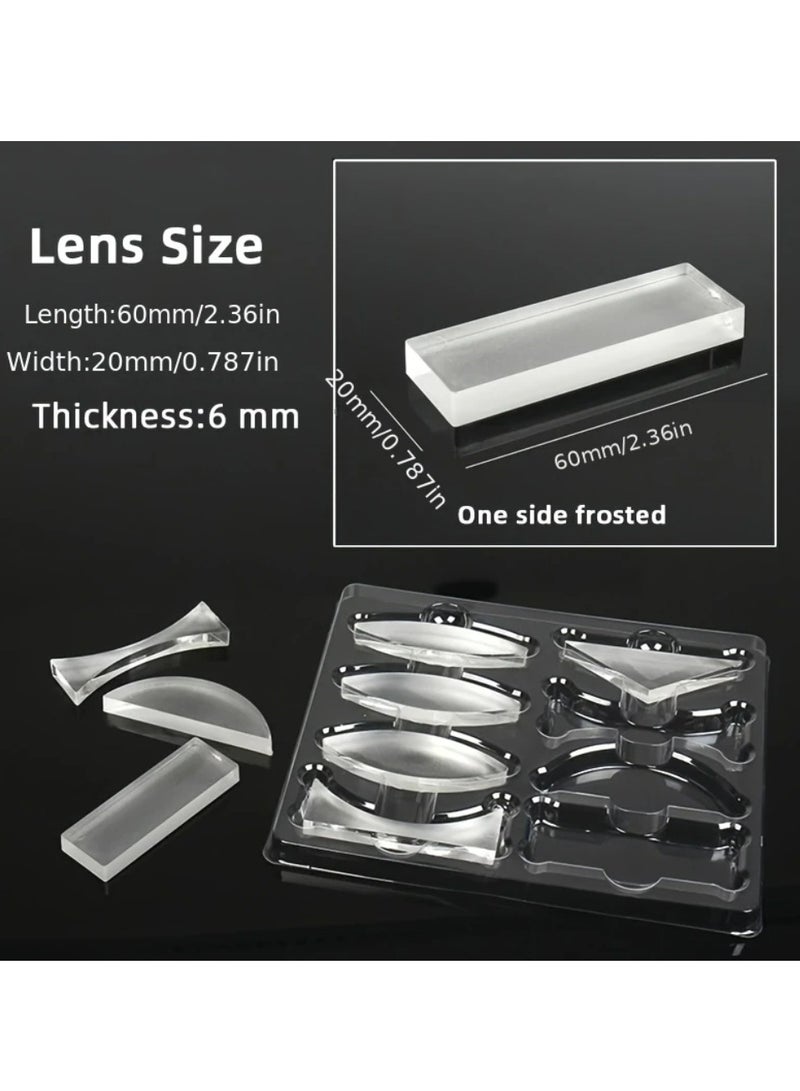 Geometric Optics Experiment Kit Optical Lens Kit Convex Concave Lens Light Refract Reflect Physics Teaching Middle School Physics Lab Supplies - Image 3