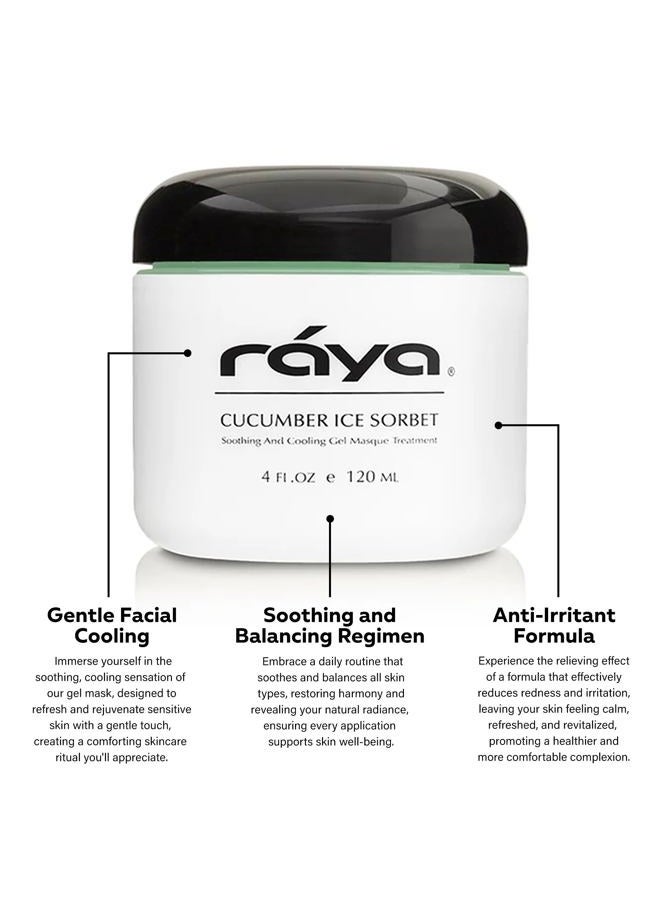 Raya Cucumber Ice Sorbet Masque (608) | Cooling Facial Gel Mask & Soothing Cucumber Extract, for Hydrating, Calming, Revitalizing & Refreshing All Skin Types, Great for Post-Sun Treatment - 120 ml - Image 4