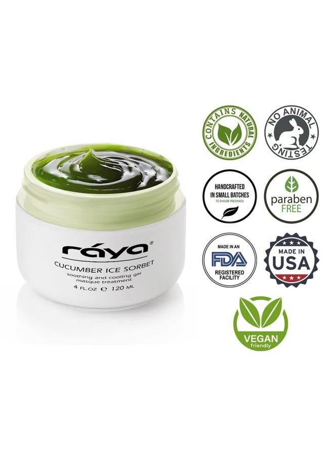 Raya Cucumber Ice Sorbet Masque (608) | Cooling Facial Gel Mask & Soothing Cucumber Extract, for Hydrating, Calming, Revitalizing & Refreshing All Skin Types, Great for Post-Sun Treatment - 120 ml - Image 5