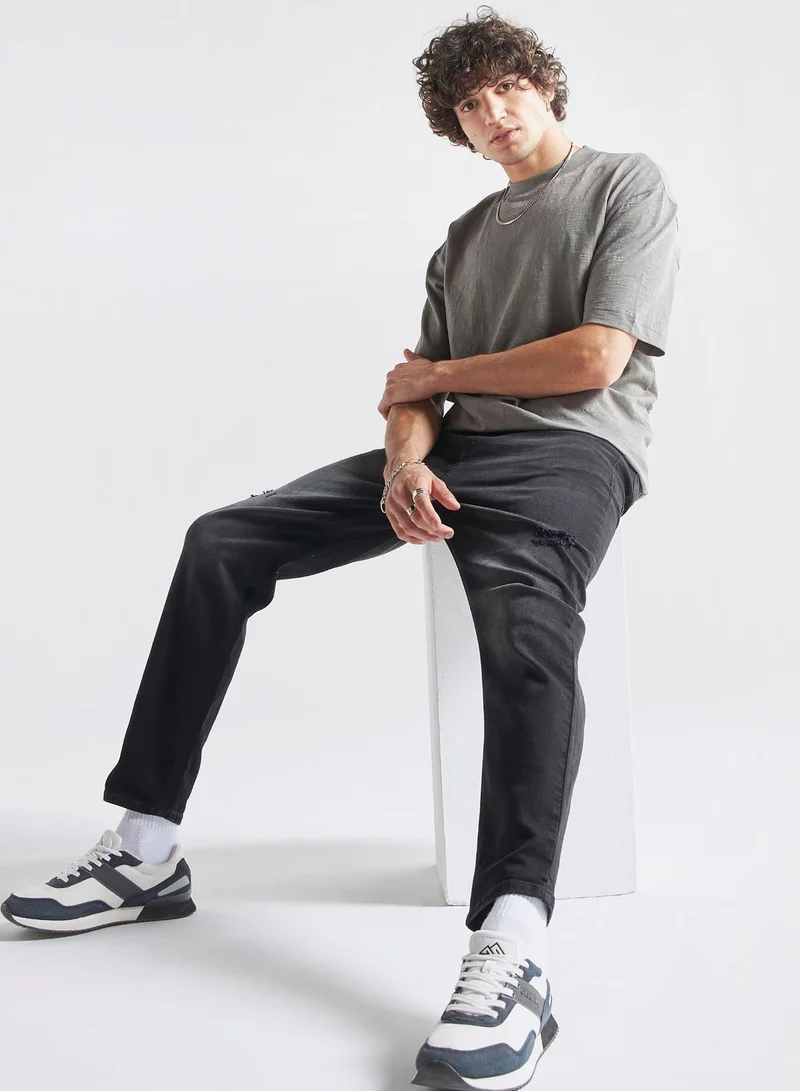 FAV Textured Crew Neck T-Shirt