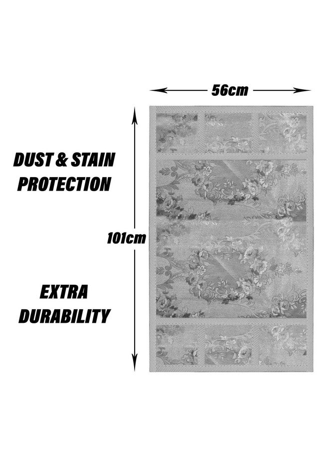 Kuber Industries Fridge Top Cover | PVC Fridge Top Cover | Refrigerator Cover with 6 Side Pockets | Refrigerator Top Protector | Appliance Cover | Fridge Top Cover 101 | Gray - Image 3