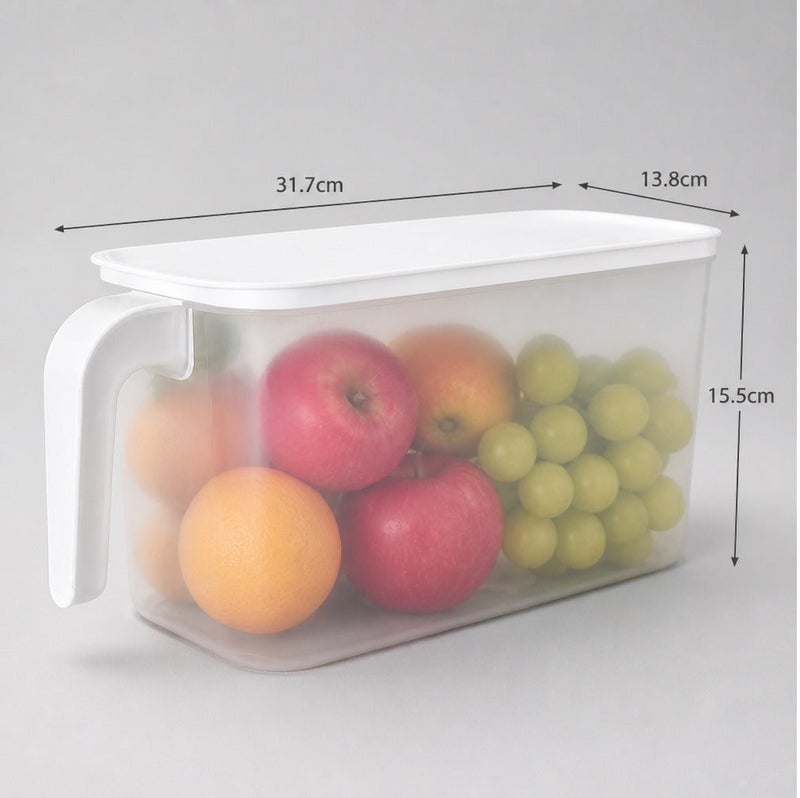 RAIS GLOBAL 3-Piece Refrigerator Organizer 4.5L | Stackable Fridge Storage Containers with Lids & Handle | Freezer Safe Fruit & Vegetable Storage Boxes | Transparent - Image 4