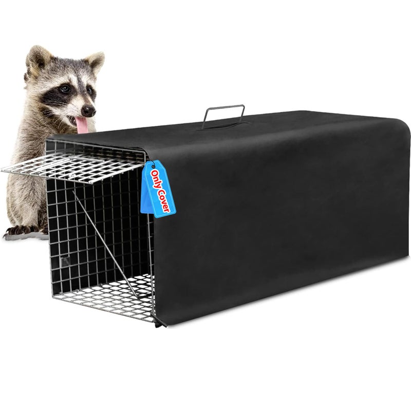 Rockever Live Animal Trap Cage Cover, Cat Trap Cover for Stray Cats 32 Inch Folding Skunk Trap with Real Door for Raccoons, Opossums, Groundhogs, Skunks, Feral Cats, Squirrels (Only Cover) - Image 1