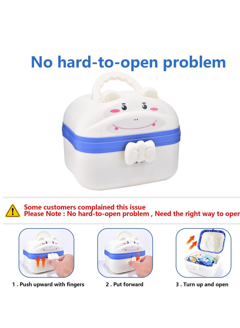 XiuWoo 3-5 Years Old Toddler Doctor Kit, Pretend Play and Dress Up Child Dentist Kit, Hippo Role-Playing Game Educational Doctor Toys, There are 39 Piece Medical Kits, Girls and Boys Toddler Gift Toys - Image 3