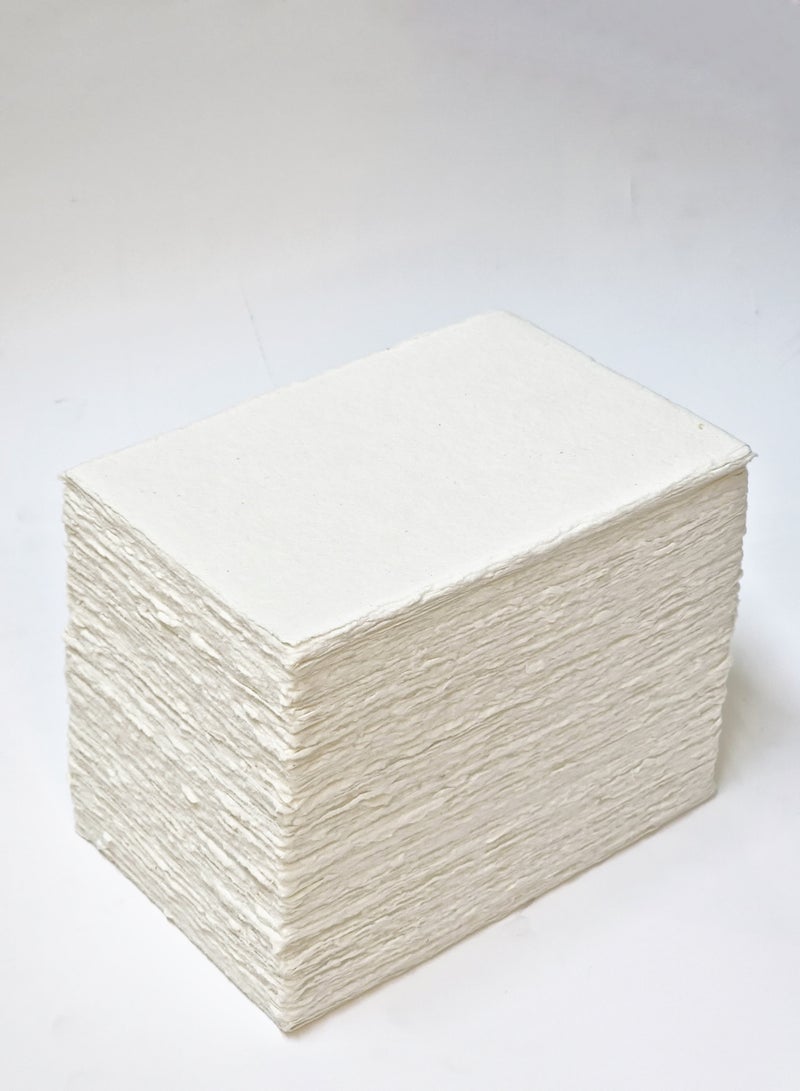 cartogivz Off-White Deckle Edge Cotton Paper (20sheets) - Image 1