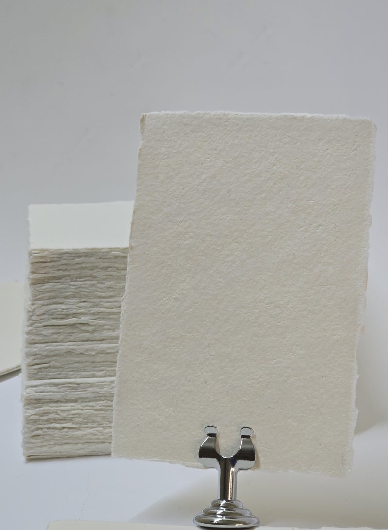 cartogivz Off-White Deckle Edge Cotton Paper (20sheets) - Image 3
