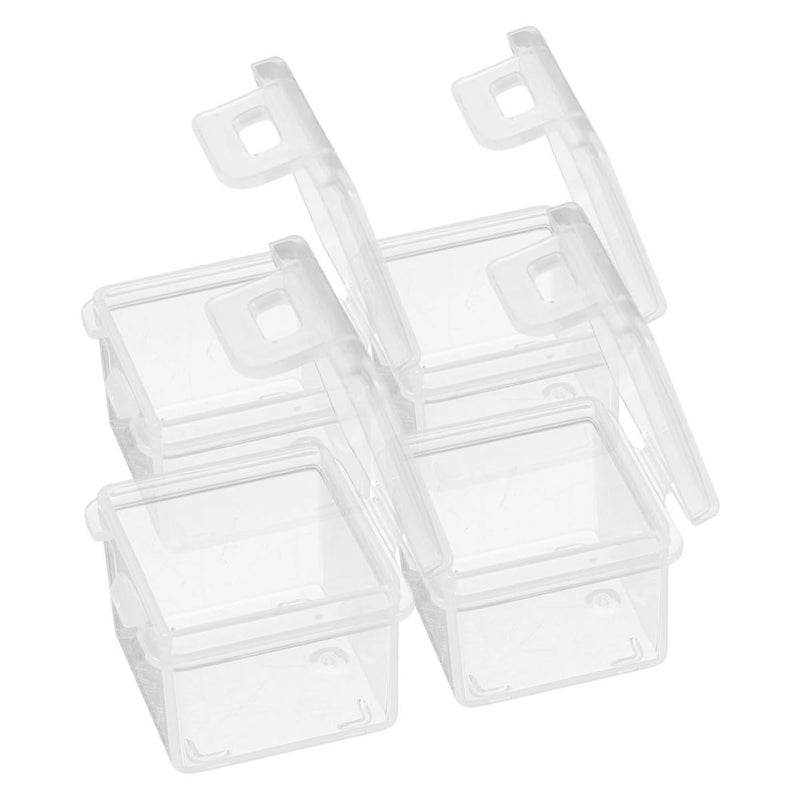 4Pcs Clear Plastic Cheese Slice Containers with Flip Lids for Fridge Organization - Image 2