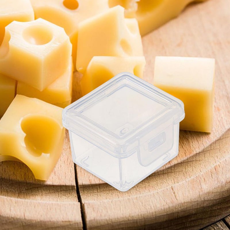 4Pcs Clear Plastic Cheese Slice Containers with Flip Lids for Fridge Organization - Image 5