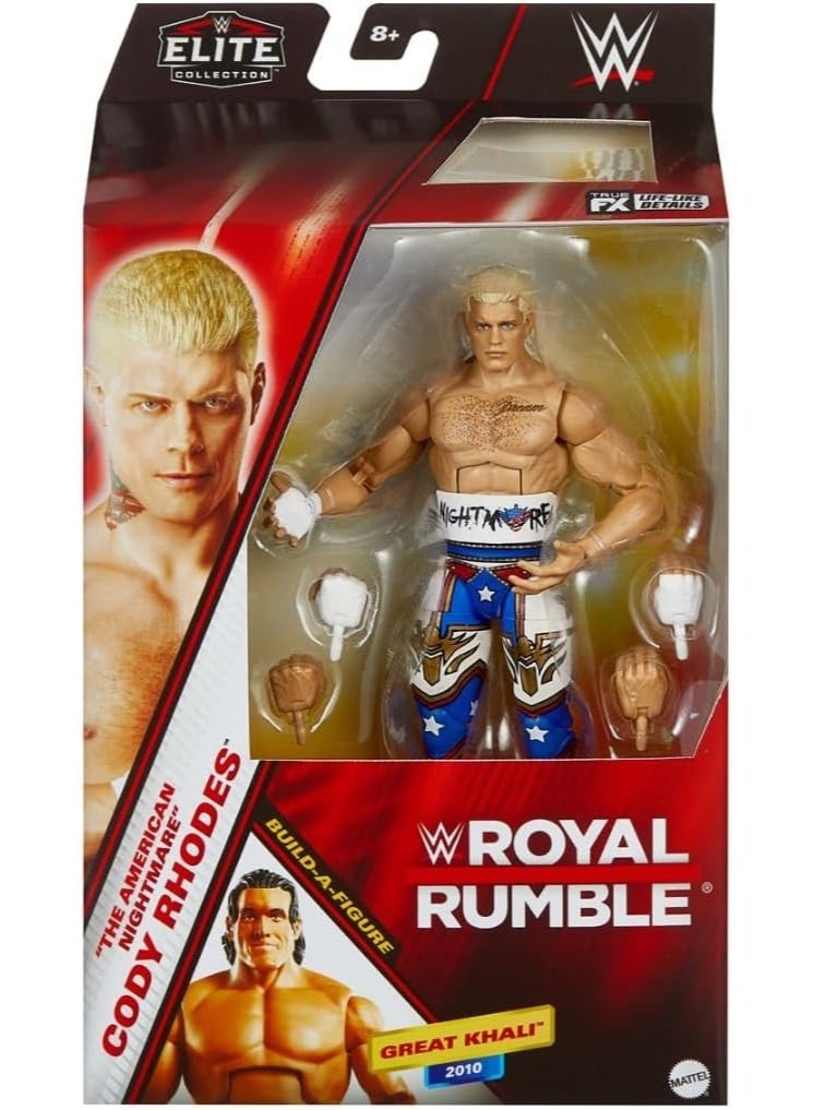 WWE 2025 Royal Rumble Elite Cody Rhodes Action Figure Collectible Wrestling Toy - Image 5