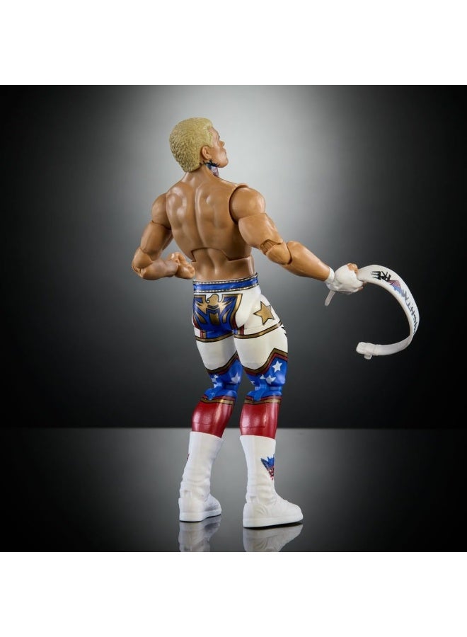 WWE 2025 Royal Rumble Elite Cody Rhodes Action Figure Collectible Wrestling Toy - Image 3