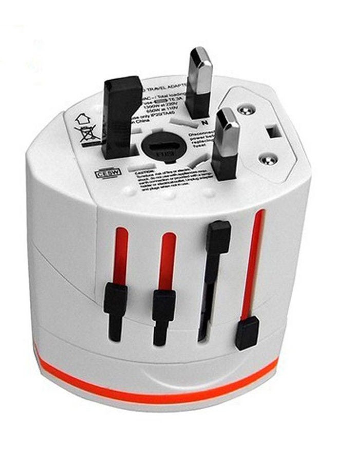 NIBEMINENT Universal Travel AC Adapter Power Plug White - Image 2