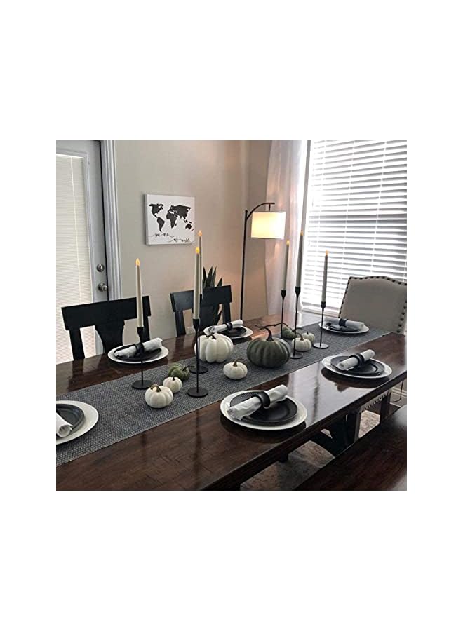 The Bros 3 Pcs Matte Black Candle Holders for Taper Candles, Decorative Candlestick Holder for Wedding, Dinning, Party, Fits 3/4 inch Thick Candle&Led Candles (Metal Candle Stand) - Image 3