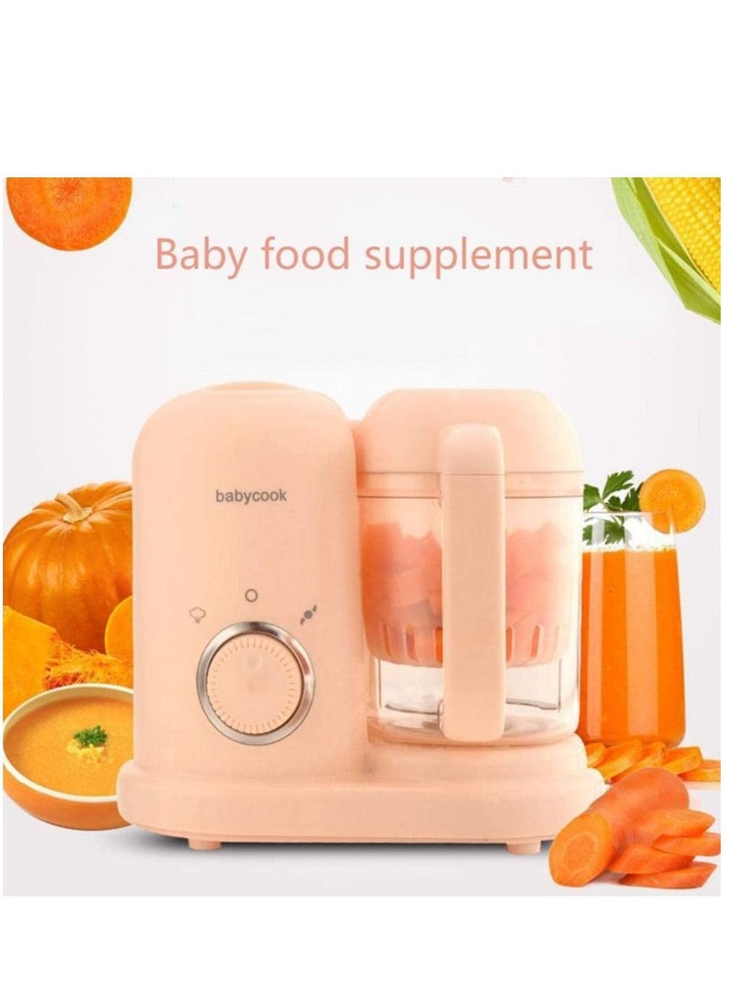Baby Food Blender Electric Steamer Food Supplement Cooking Mixing  Grinder Cooking Pink  - Image 3