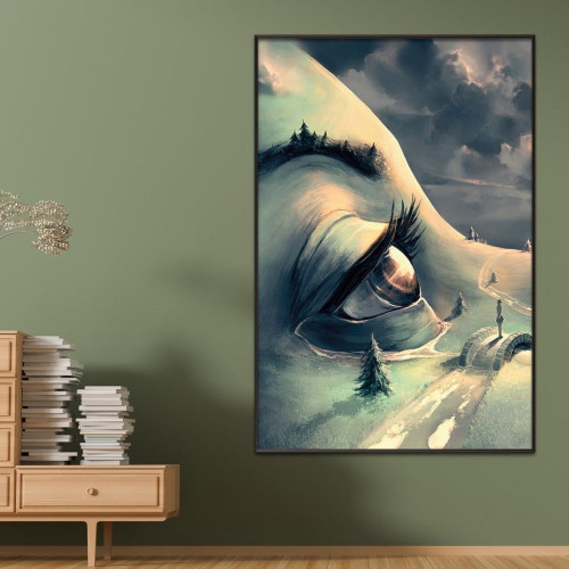 ماركتنا لوحة قماشية بتصميم مودرن مع برواز مجوف مقاس (50×70) قطعة واحدة - Image 1