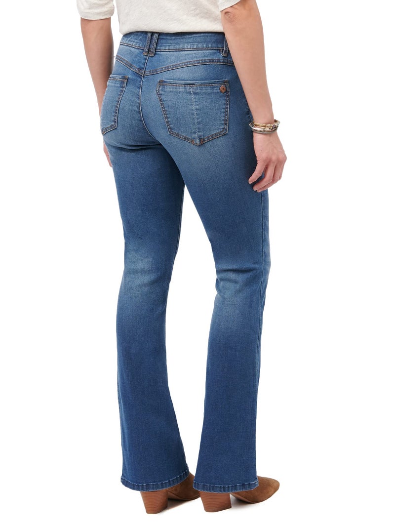 Democracy womens Democracy Women's Plus-size "Ab"solution Itty Bitty Boot Jeans, Blue Artisanal, 14 Plus - Image 2