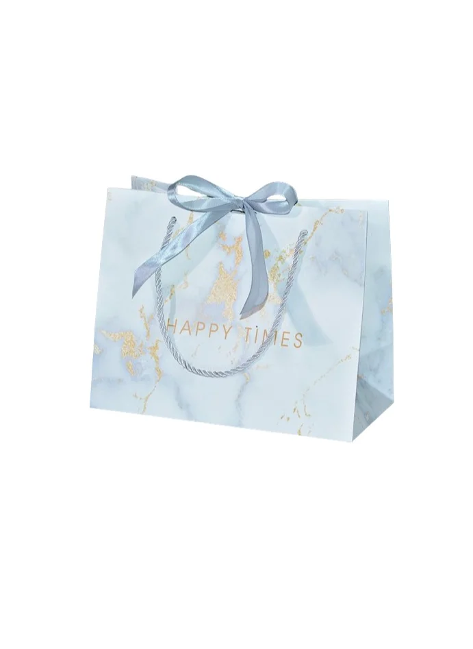 Playpro Marble Pattern Gift Bag - 2pcs - Large - Silver