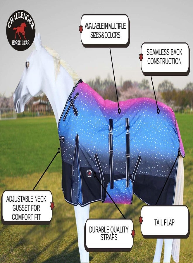 تشالنجر بطانية شتوية خفيفة مقاومة للماء للخيول، مصنوعة من قماش 1200D، مقاس 64 بوصة، رقم الموديل 391B - Image 3