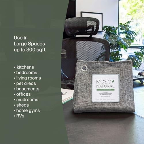 MOSO NATURAL Unscented Stand-Up Air Purifying Granule Bag. Odor Eliminator, Odor Absorber For Home And Basement. Charcoal Color 600G, Long Lasting Charcoal Bag | Lasts up to 2 years! - Image 5