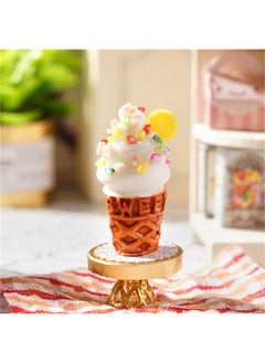 Flever Flever Dollhouse Miniature DIY House Kit Creative Room with Furniture for Romantic Valentine's Gift (Happiness ice Cream Shop)  - Image 5