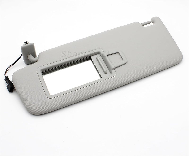 QASULER Gray Car Sun Visor with Mirror for VW Models - Image 1