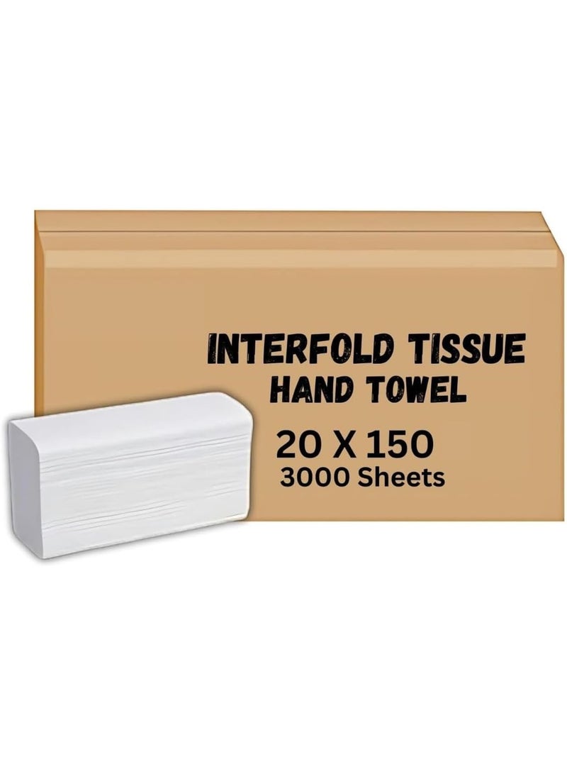 Salwa Interfold Hand Towel Embossed Tissue Paper Carton - Image 1