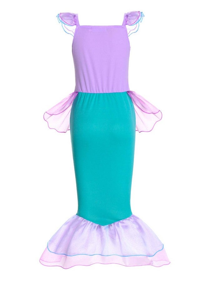 Joy Join Joy Join Little Girls Princess Mermaid Costume for Girls Dress Up Party with Wig,Crown, Mace Pink 4T 5T  - Image 5
