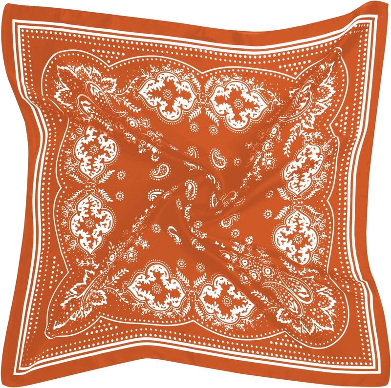AOLIGE Scarf Satin Square Neck hair scarfs for Women 27" x 27" - Image 1