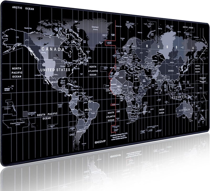 excovip Gaming Mouse Pad Xxl,Anti-Skid 900X400Mm Mouse Pads Extended Large Desk Pad World Map Keyboard Mousepad (Upgrade Version) 9640 - Image 1