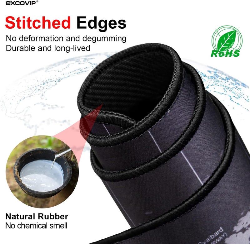 excovip Gaming Mouse Pad Xxl,Anti-Skid 900X400Mm Mouse Pads Extended Large Desk Pad World Map Keyboard Mousepad (Upgrade Version) 9640 - Image 3