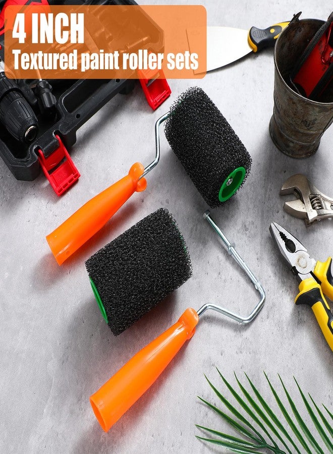 GlikCeil 6 Pcs 4 Inch Paint Roller with Foam Covers Mini Textured Paint Roller for Bed Liner Truck Coating Create Texture Effect - Image 4