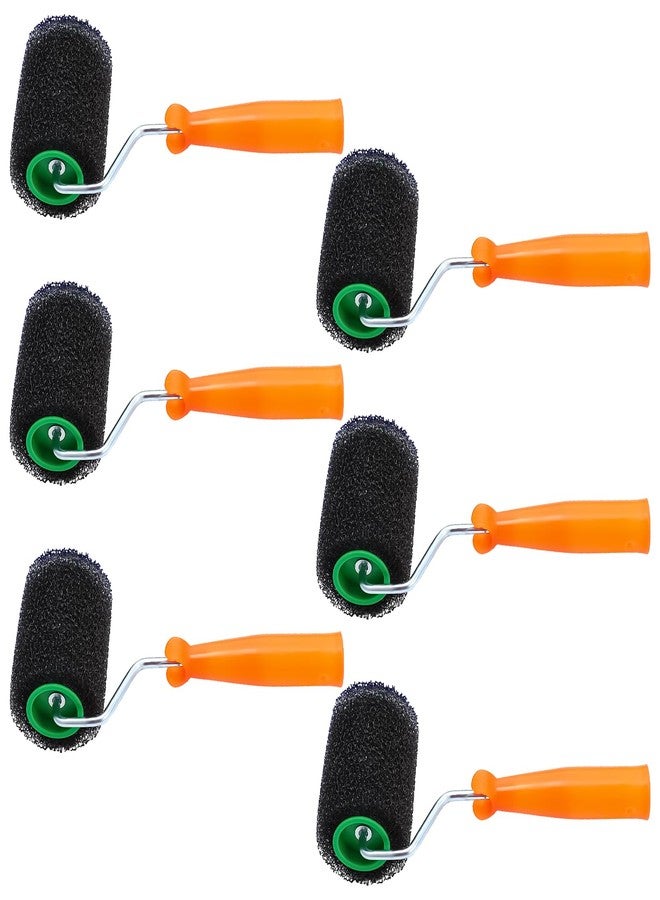 GlikCeil 6 Pcs 4 Inch Paint Roller with Foam Covers Mini Textured Paint Roller for Bed Liner Truck Coating Create Texture Effect - Image 1